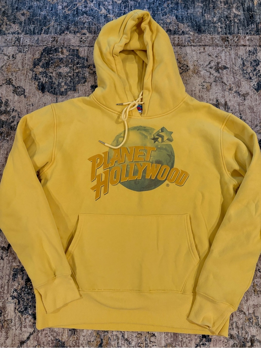 Planet Hollywood Universal Studios Pullover Hoodie Unisex Adults Size M/L Yellow